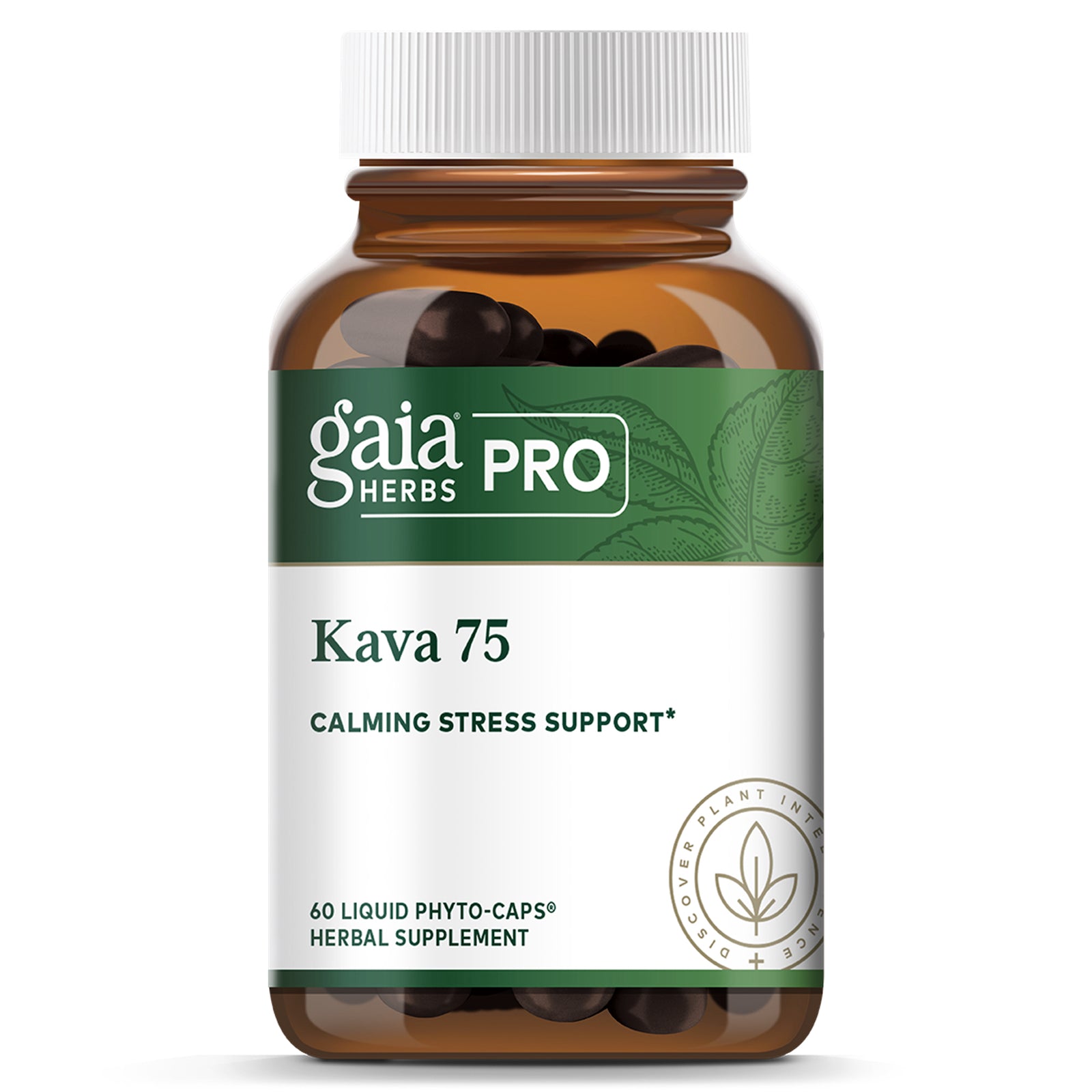 Gaia Herbs Professional Solutions, Kava 75, 60 Liquid Filled Capsules UPC 751063398947 | HiLife Vitamins